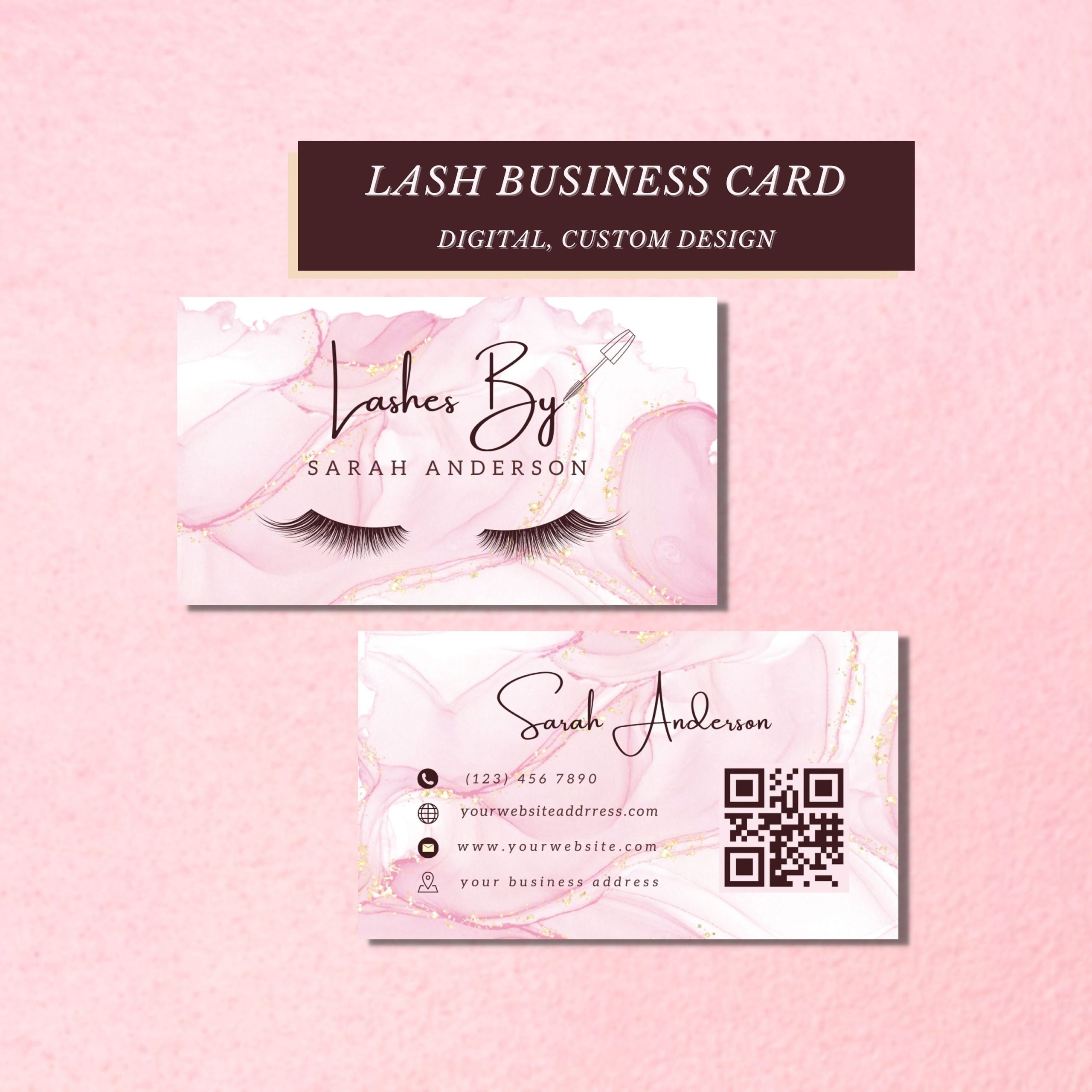 eyelash extension business cards 2
