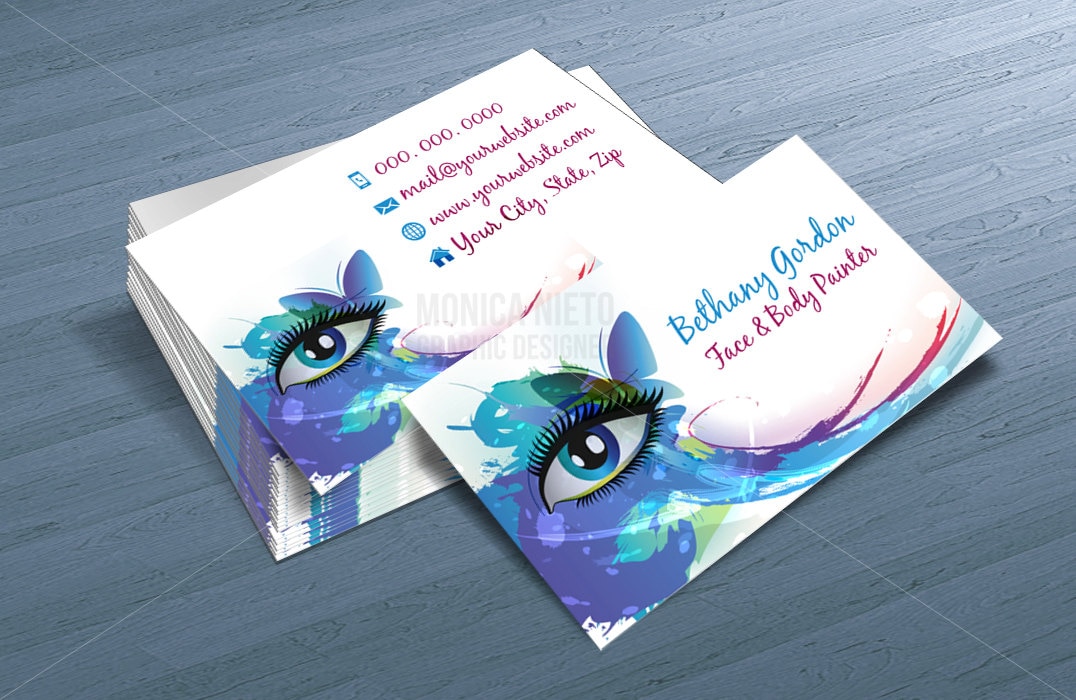 face painting business cards 2