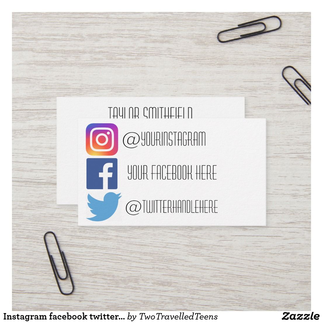facebook and instagram logo for business cards 1