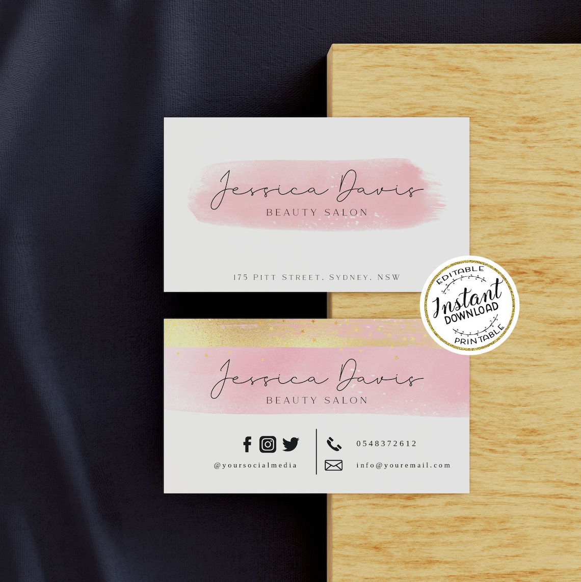 feminine business cards 1