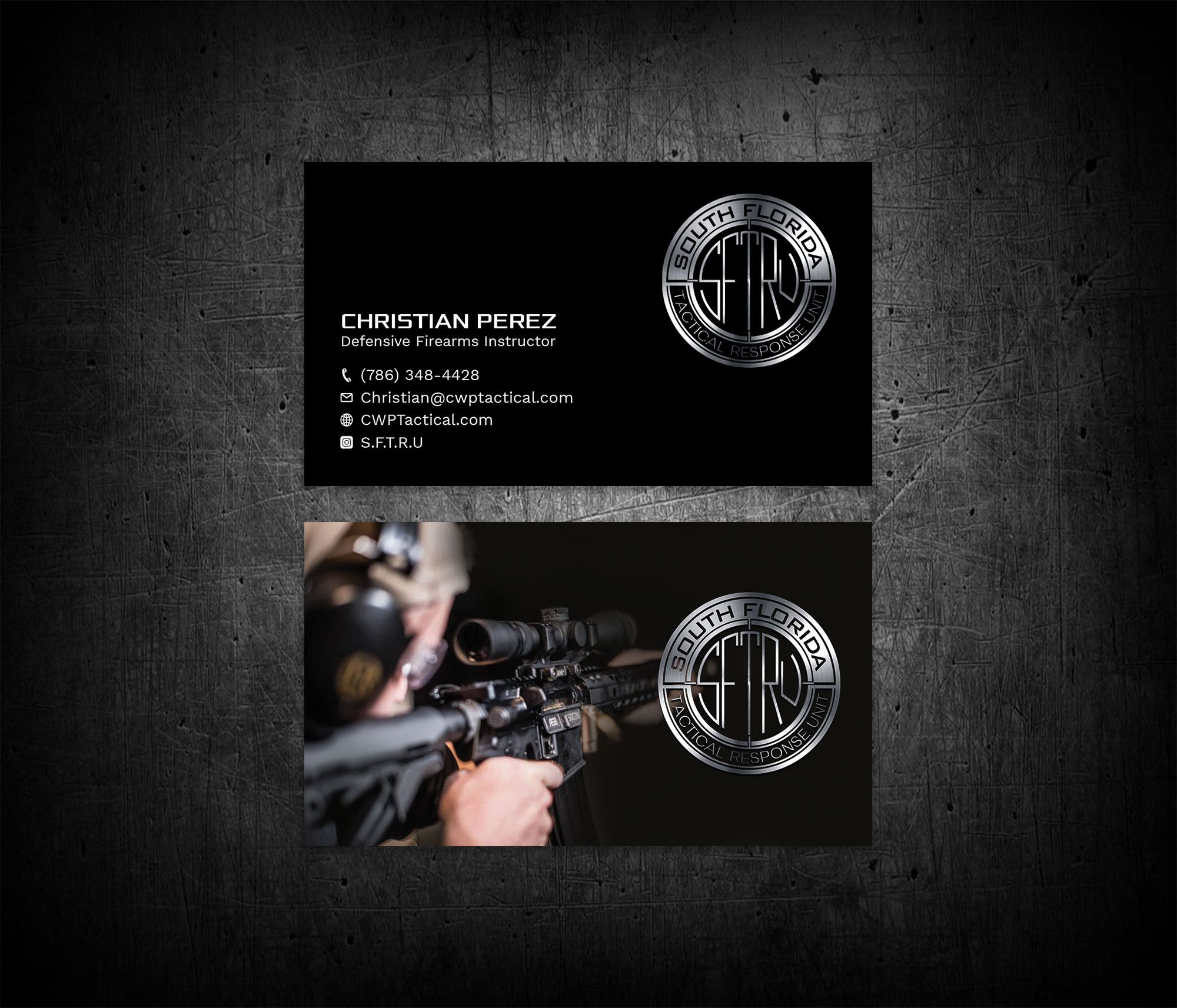 firearms instructor business cards 2