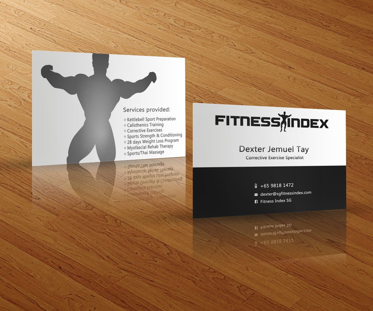 fitness trainer business cards 1