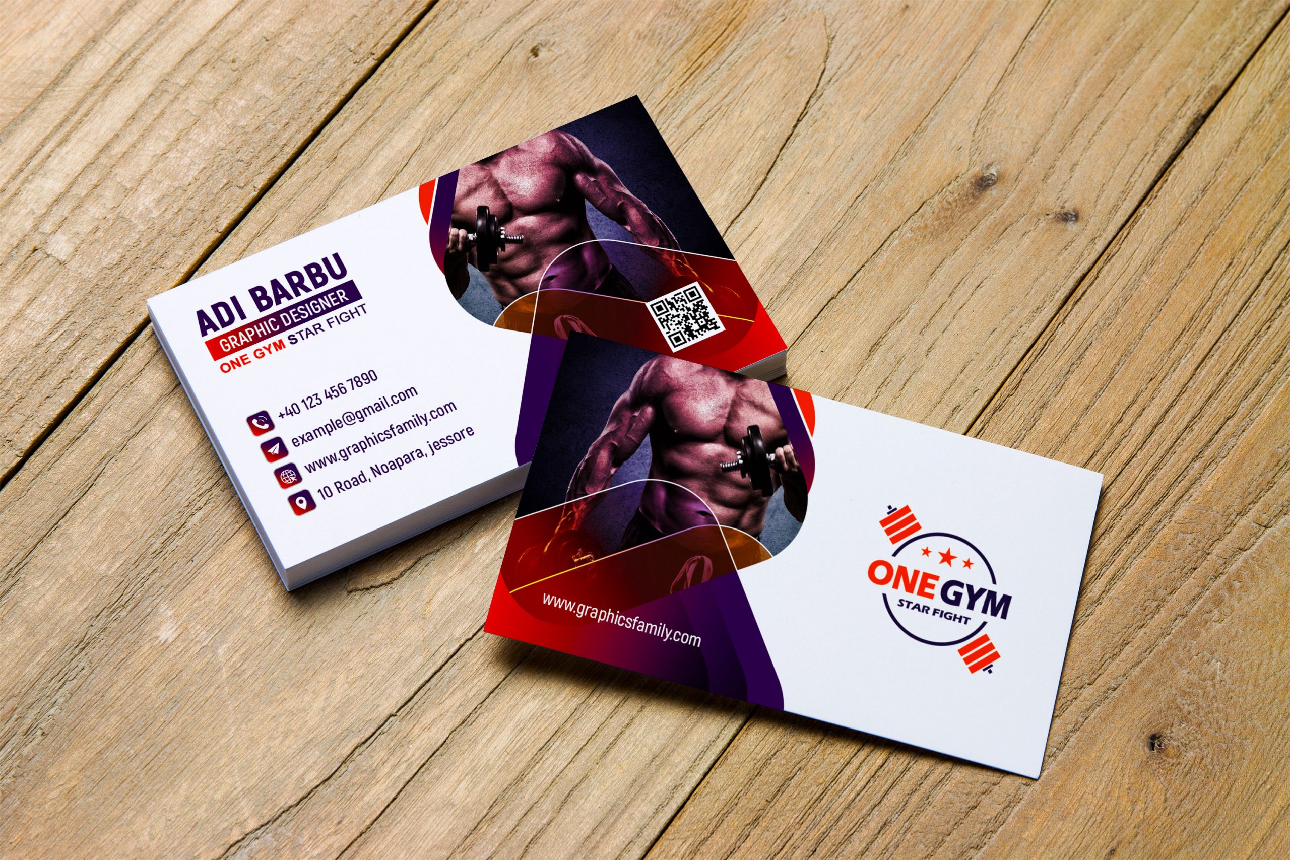 fitness trainer business cards 2