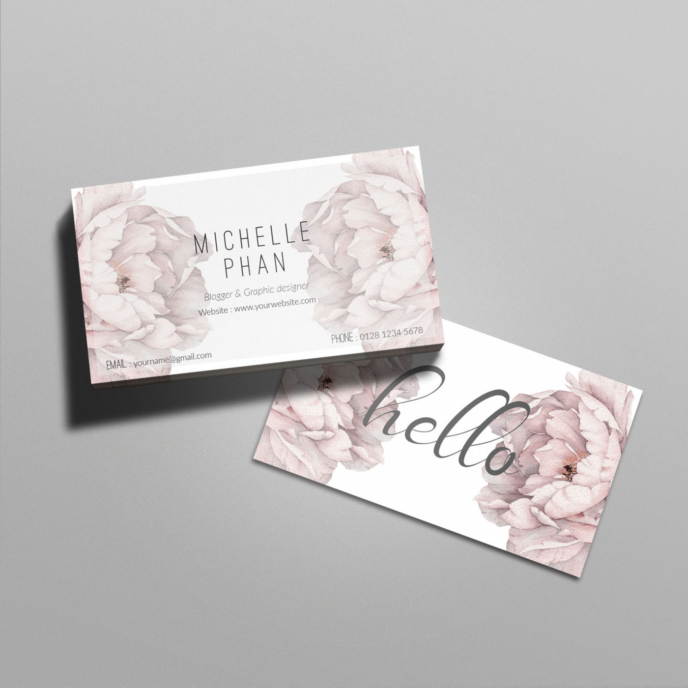 floral business cards 1