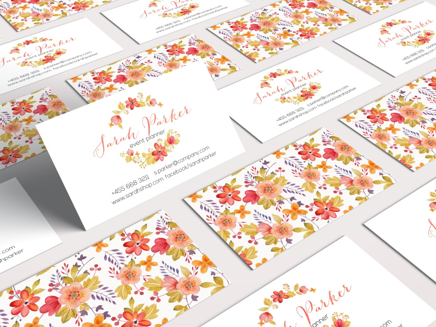 floral design business cards 2