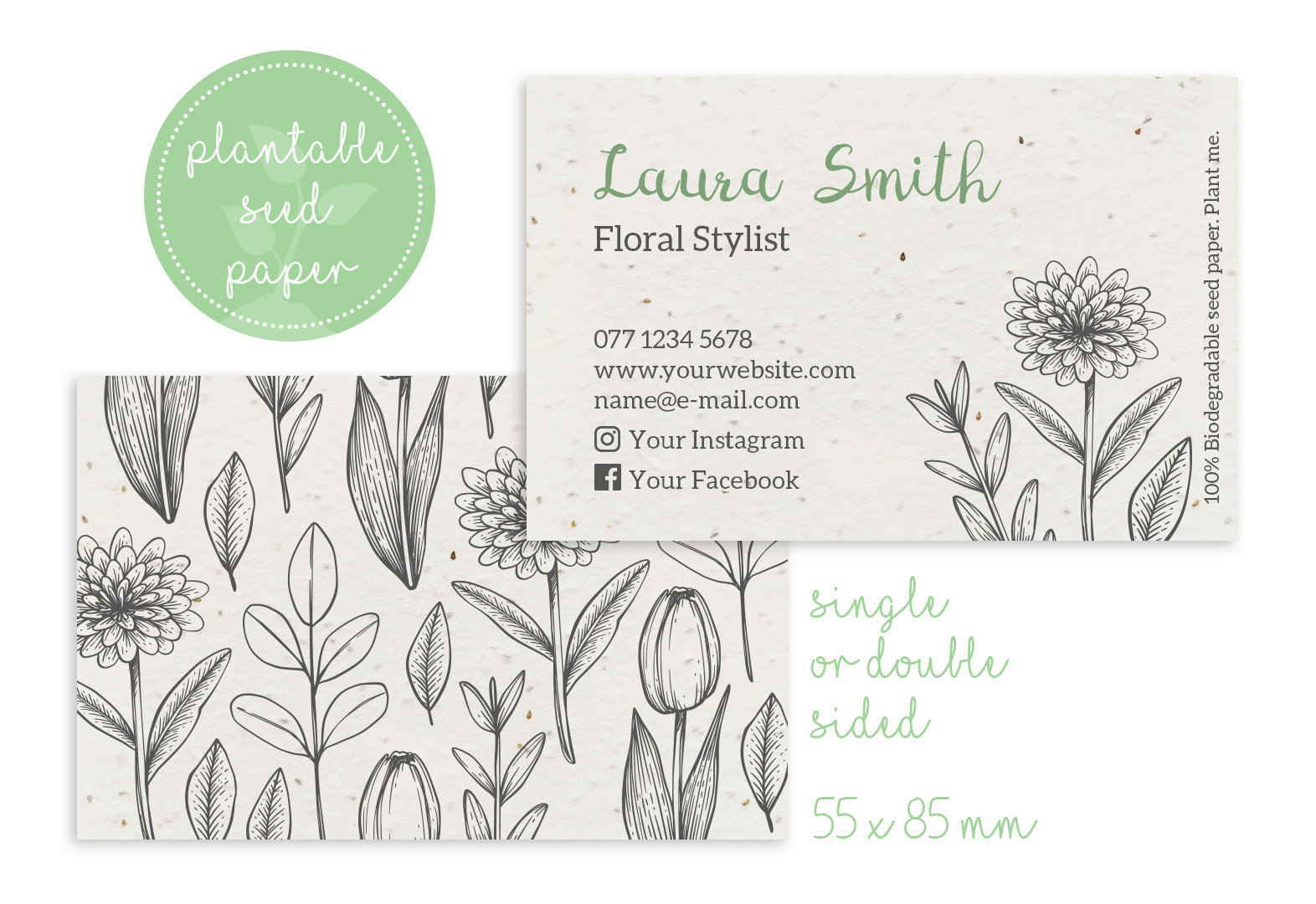 flower seed business cards 4