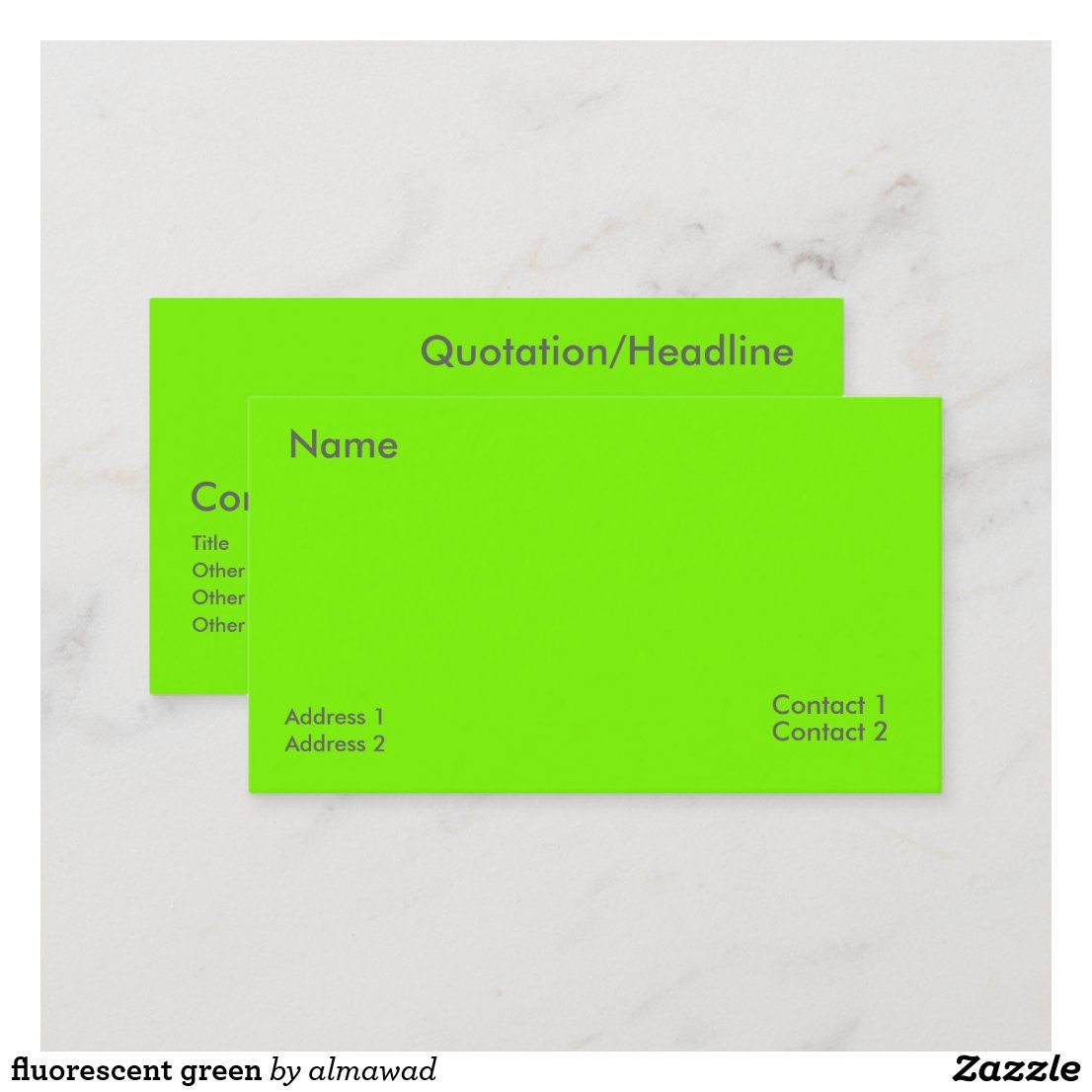 fluorescent business cards 3