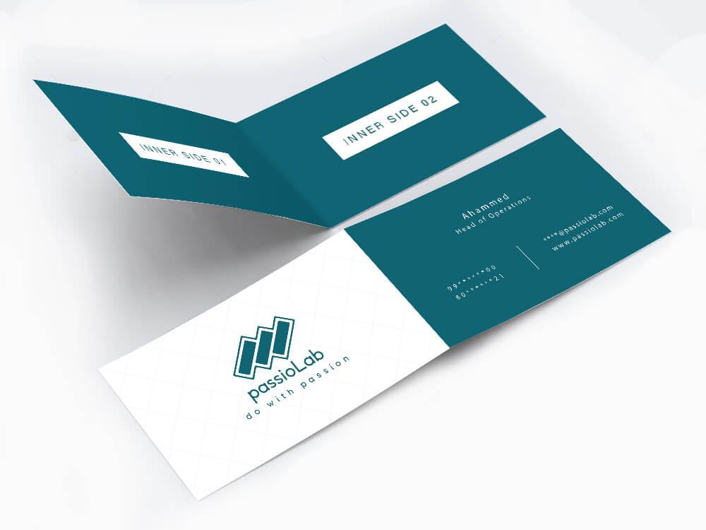 folded business cards templates 1