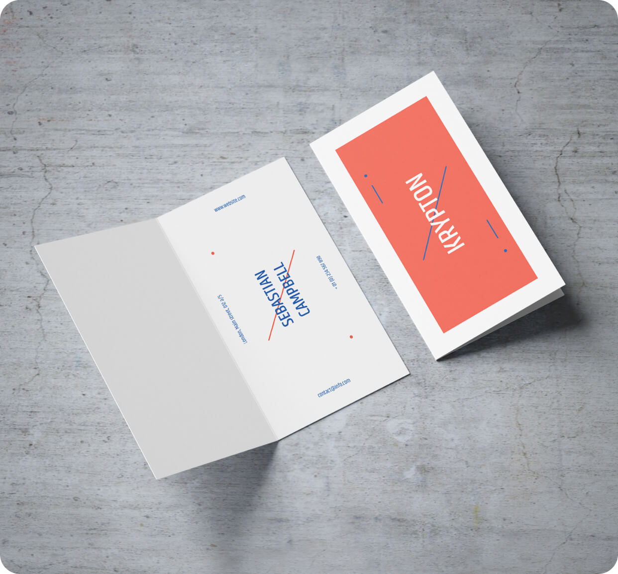 folded business cards templates 3