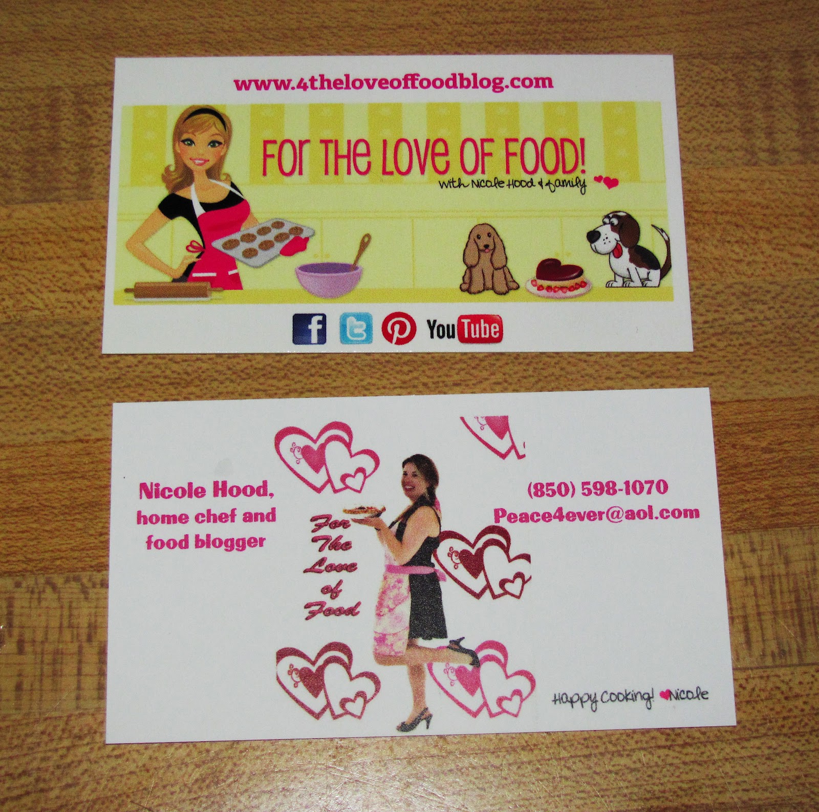 food blog business cards 3