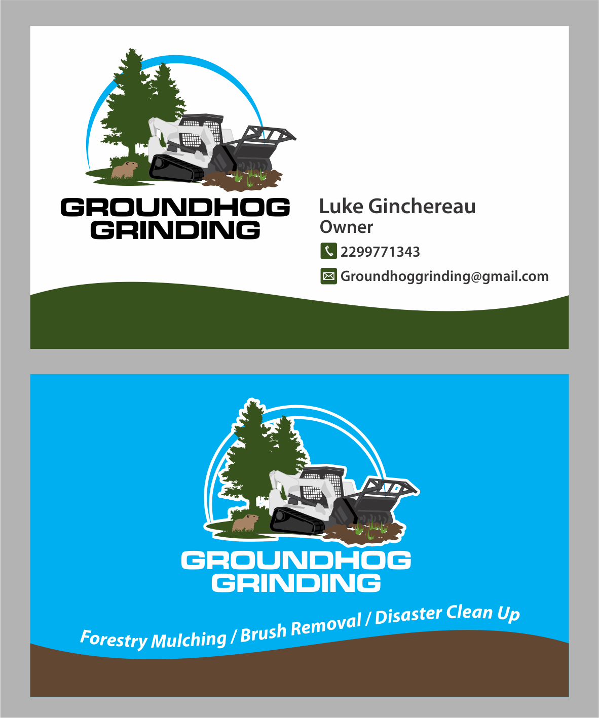 forestry mulching business cards 2