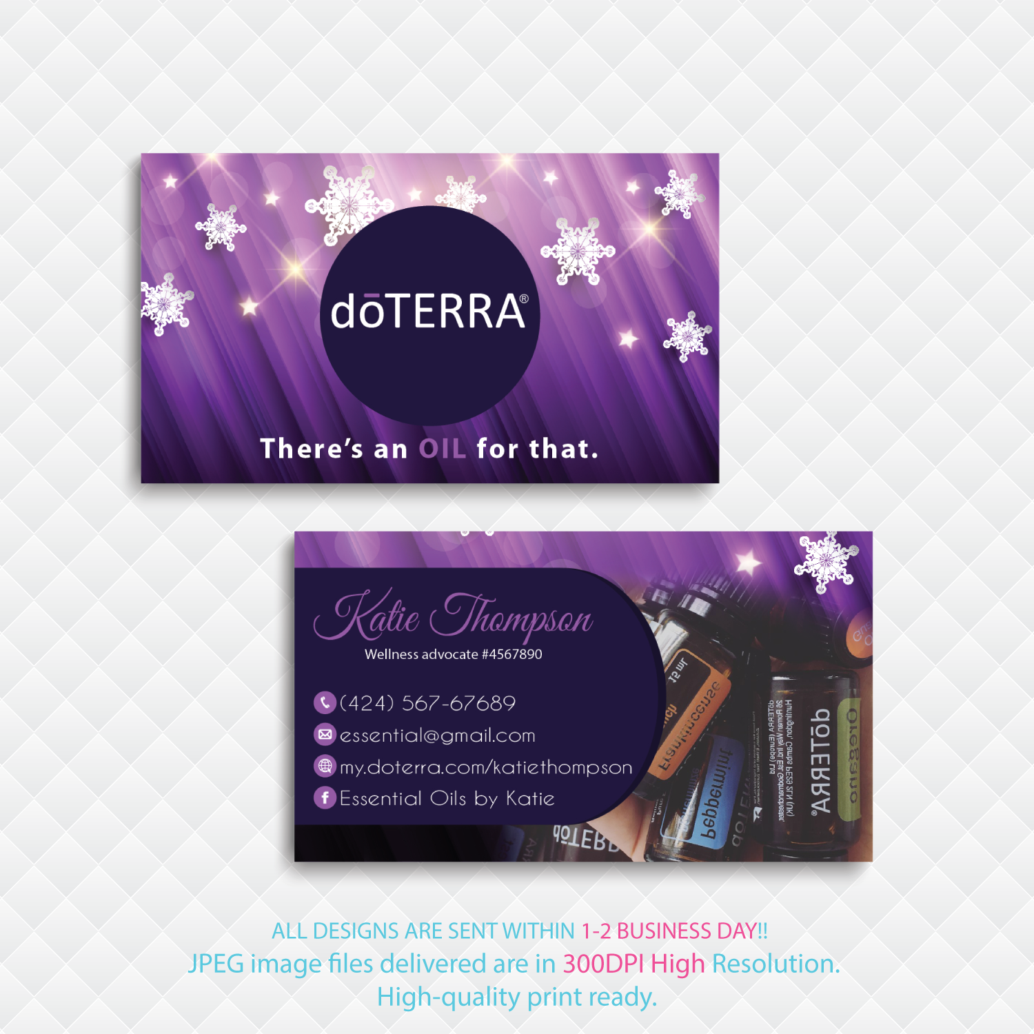 free doterra business cards template 1