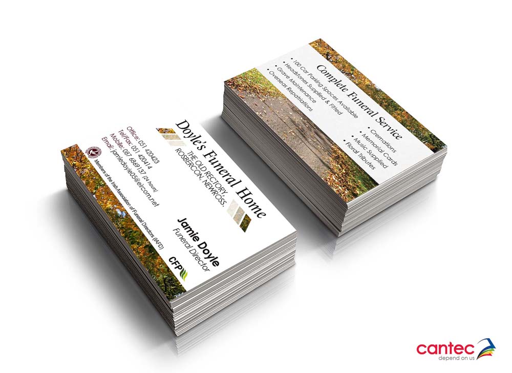 funeral business cards 1