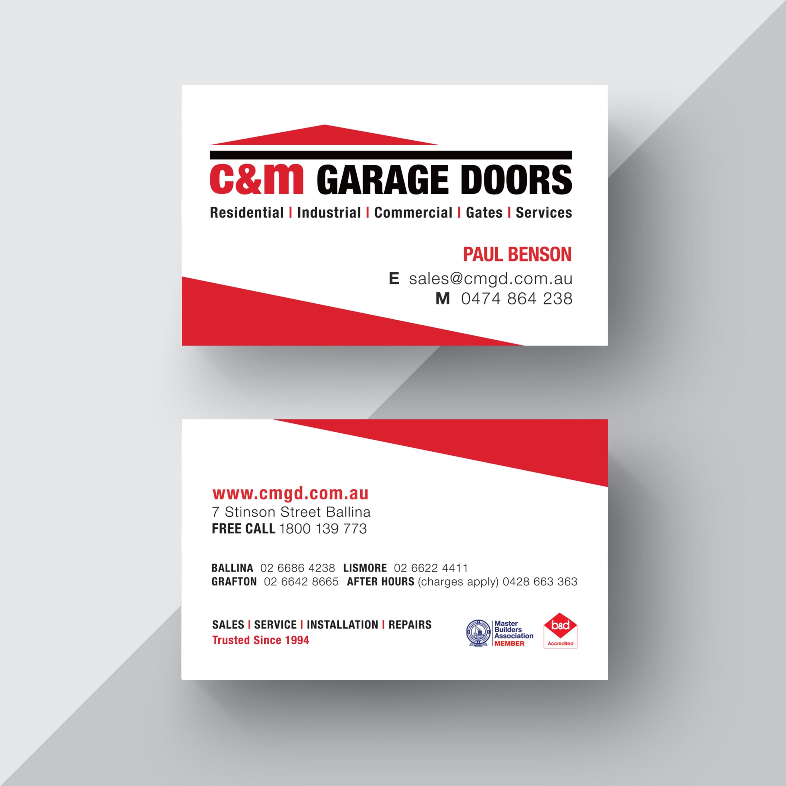garage door business cards 2