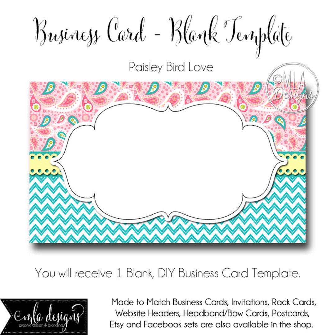 girly business cards templates free 2