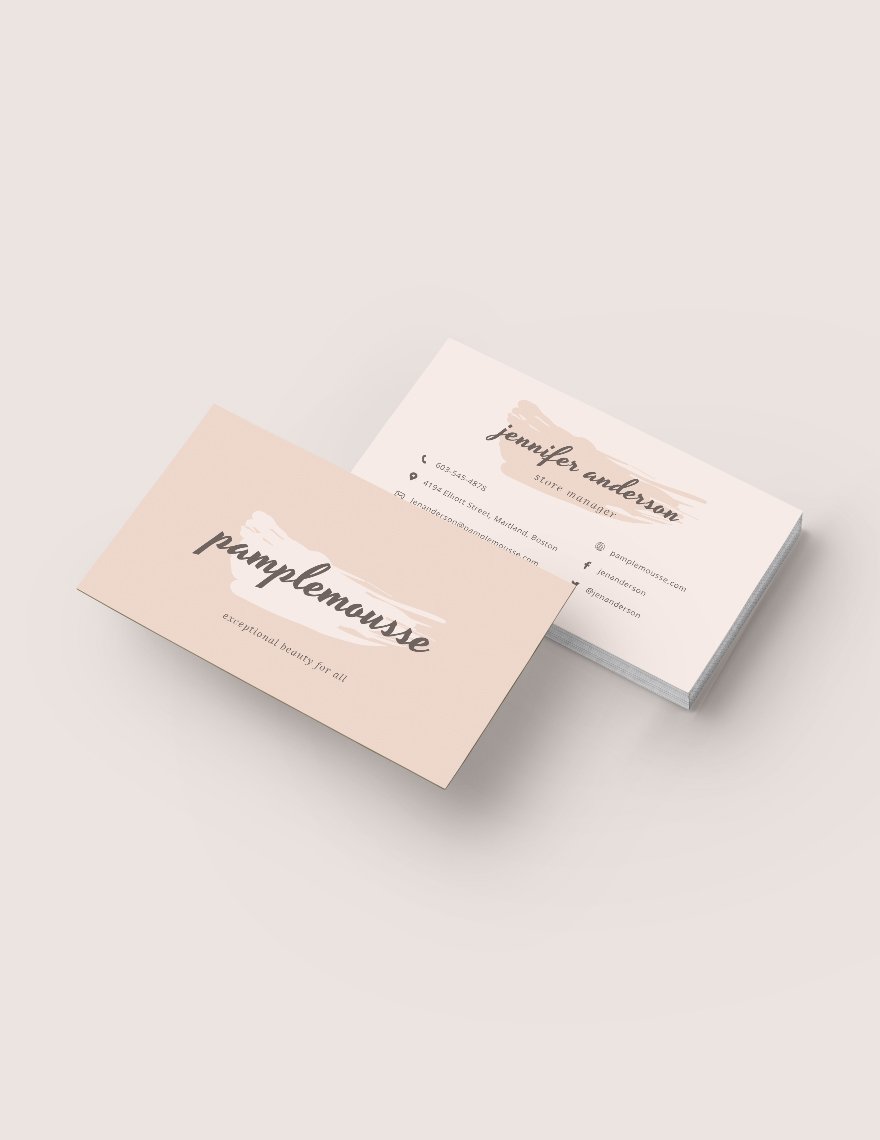 girly business cards templates free 4