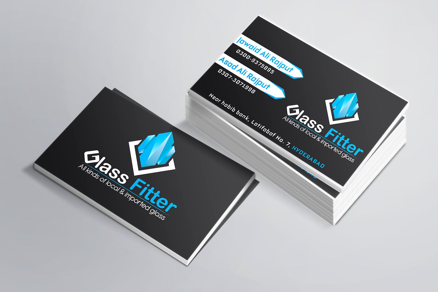 glass business cards 2