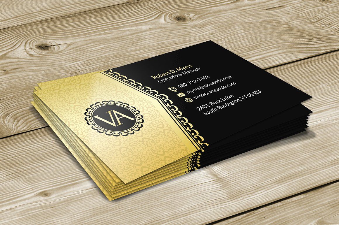 gold and white business cards 1