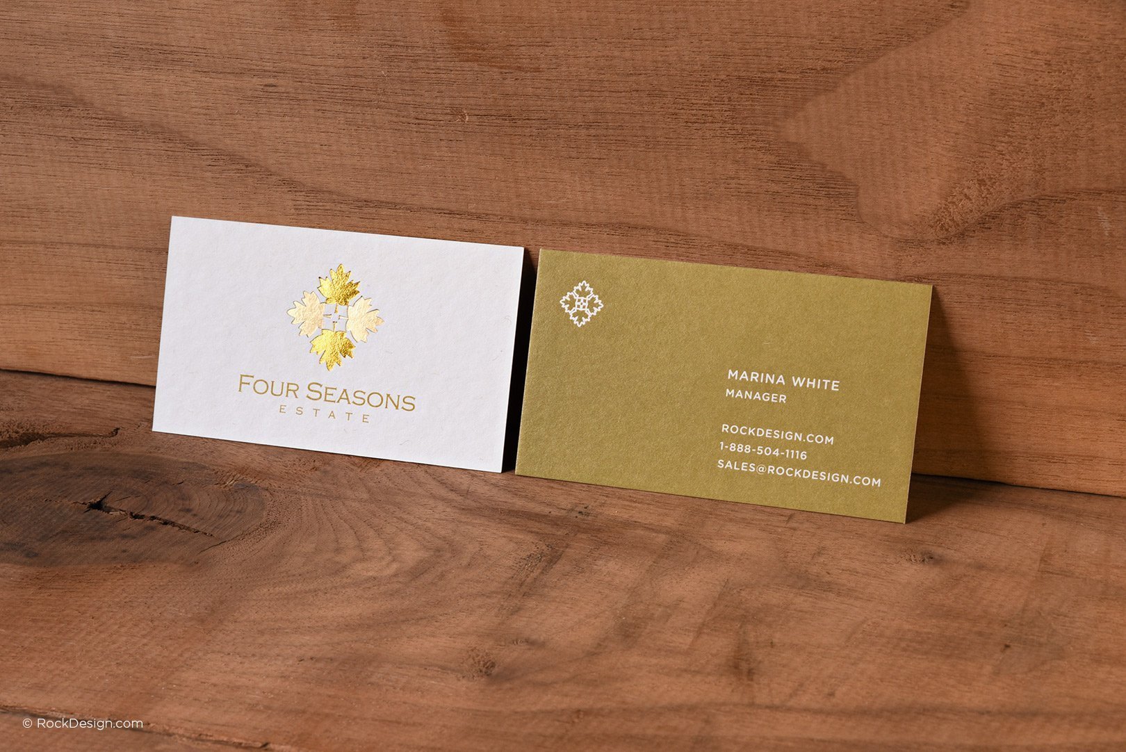 gold and white business cards 2