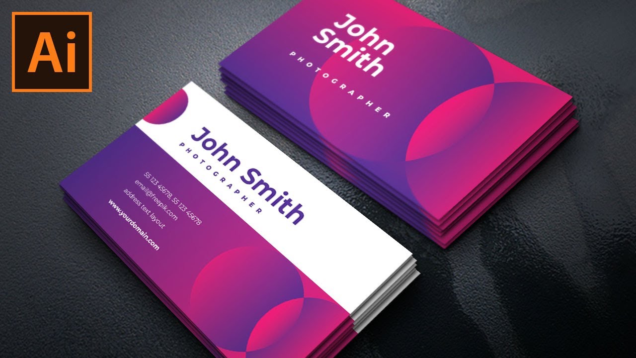 gradient business cards 2