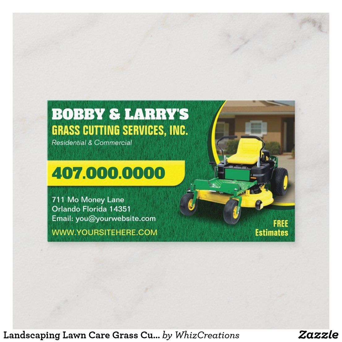 grass cutting business cards 1