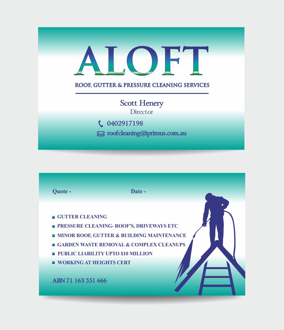 gutter cleaning business cards 1