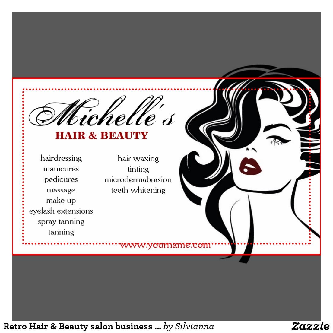 hair and makeup business cards 2