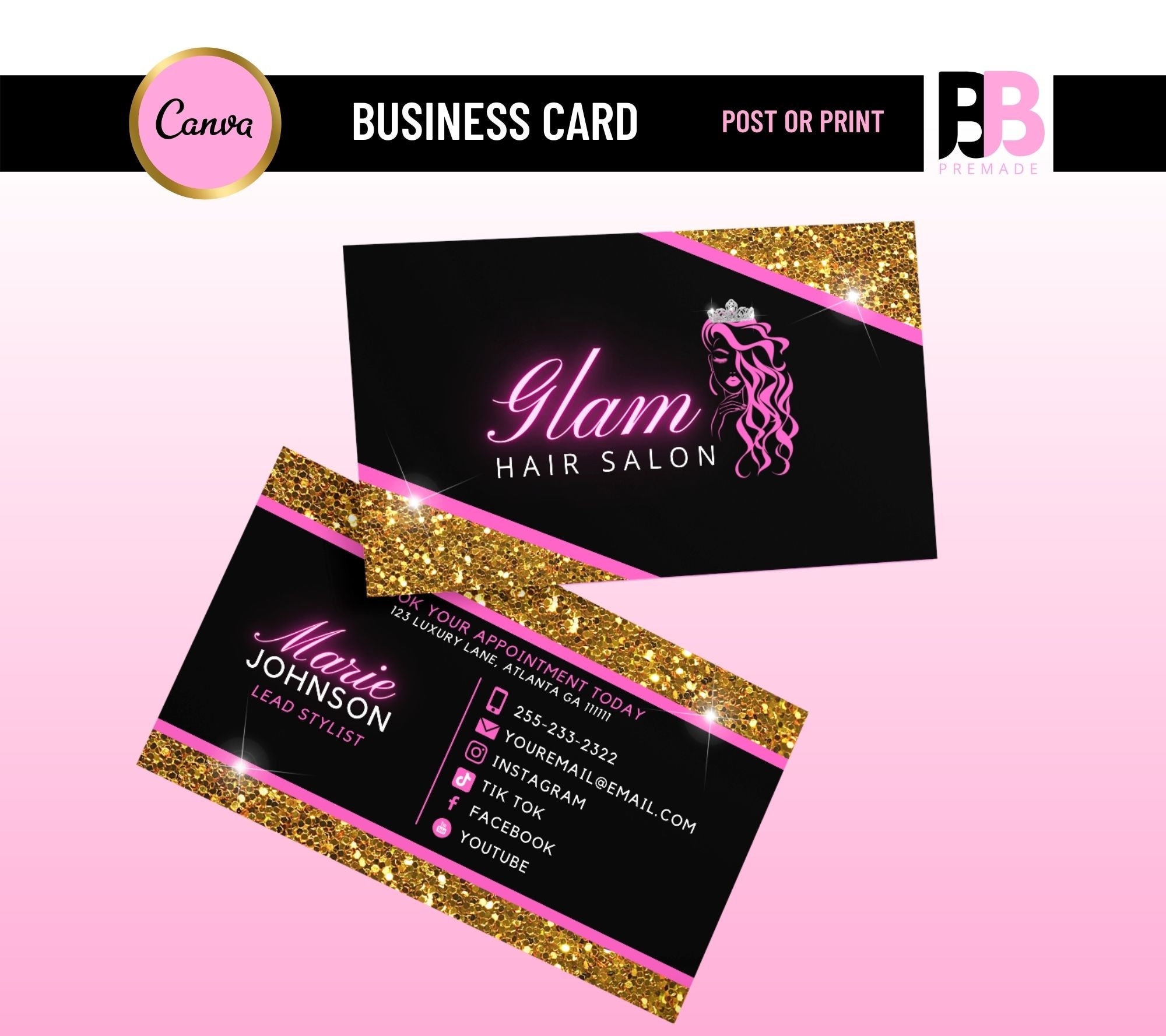 hair business cards ideas 5