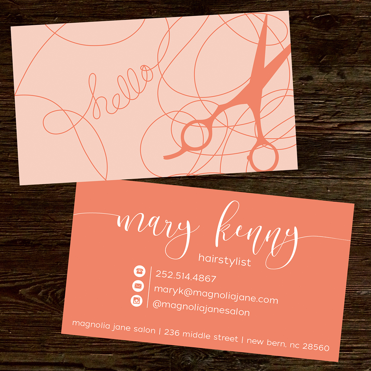 hair dresser business cards 1