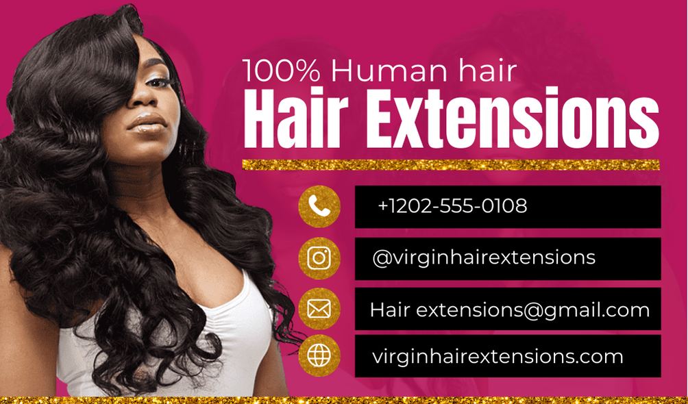 hair extension business cards 2