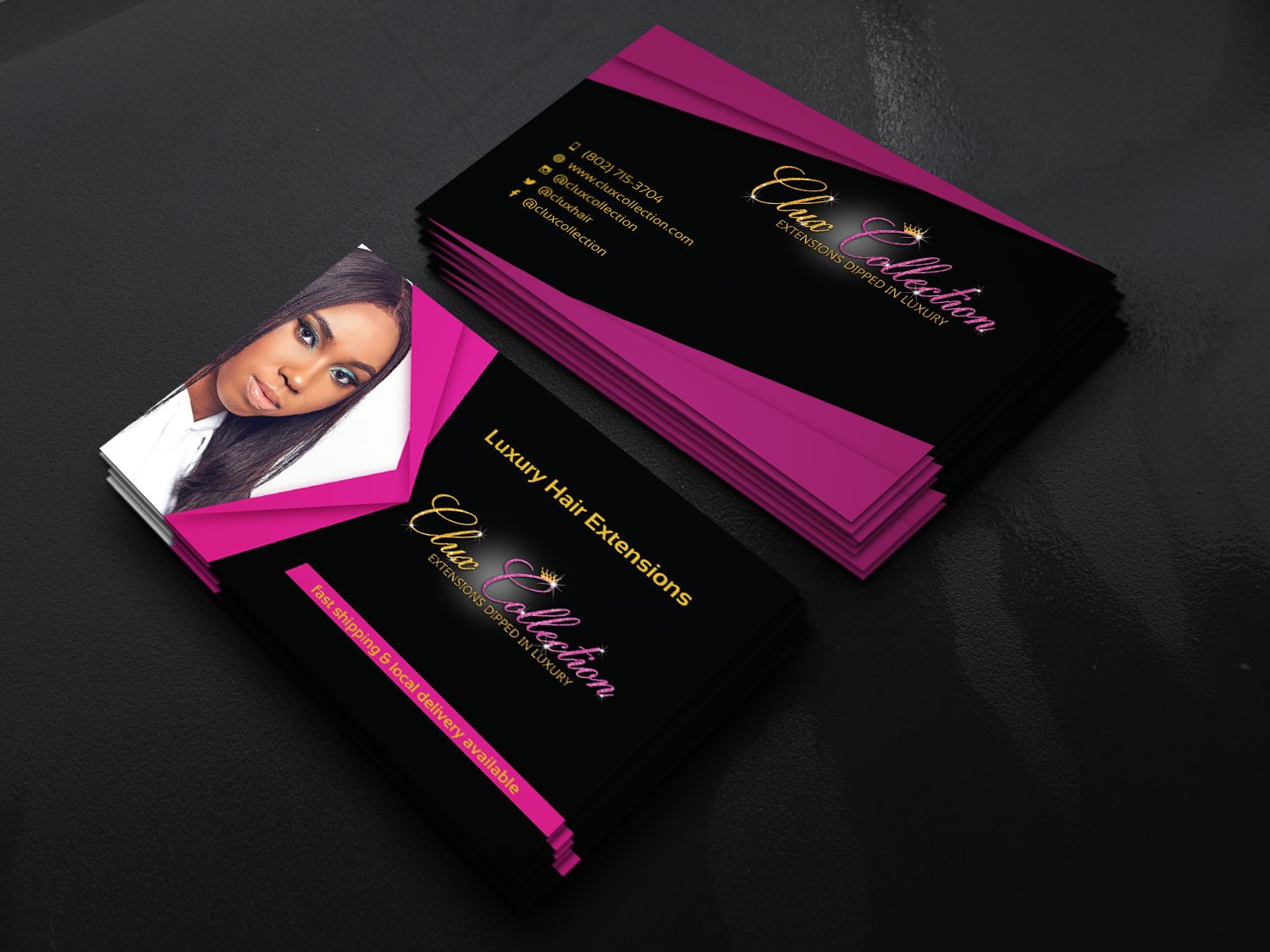 hair extensions business cards 1