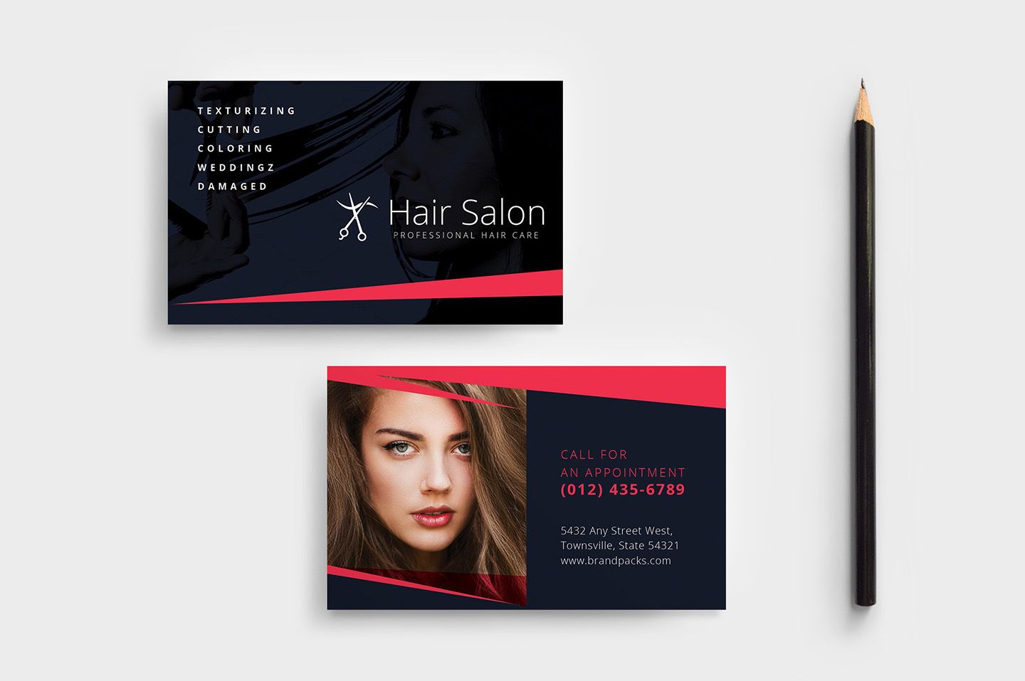 hair salon business cards templates 2