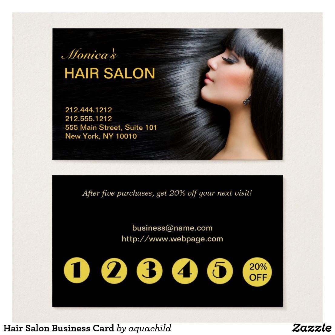 hair salon business cards templates 3