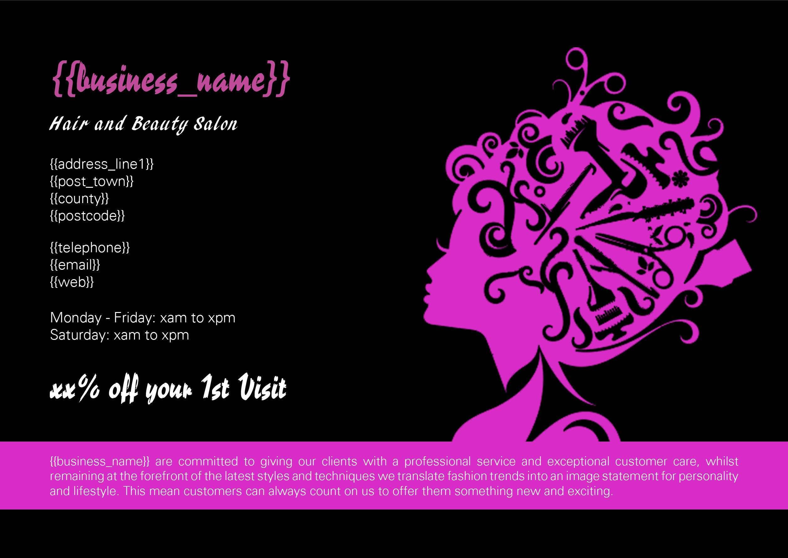 hair stylist business cards templates free 3