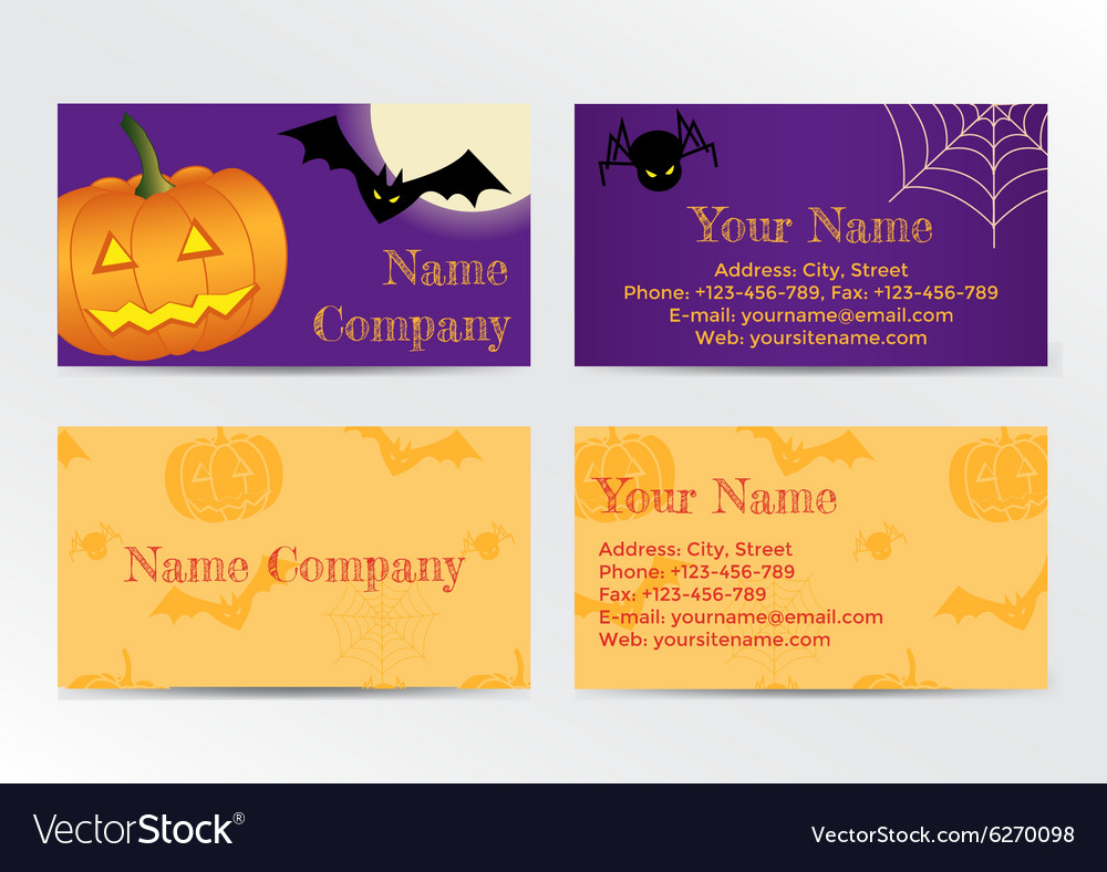 halloween business cards 1