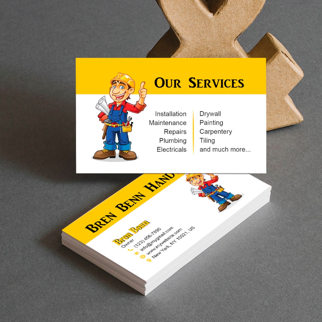 handyman business cards examples 3