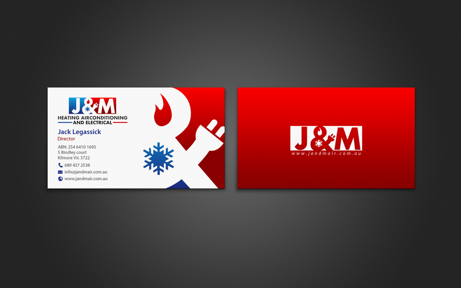 heating and air business cards 1