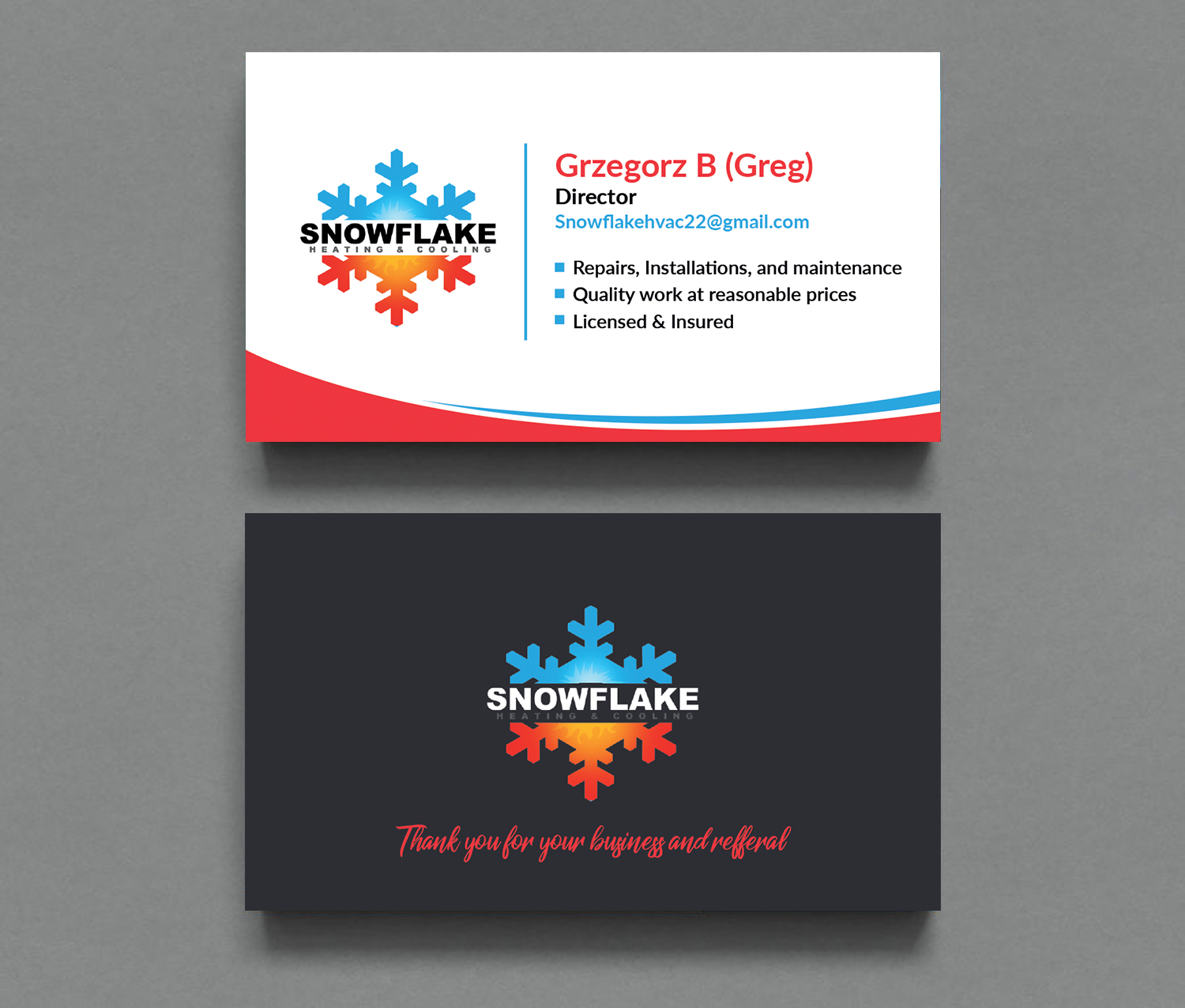 heating and cooling business cards 2