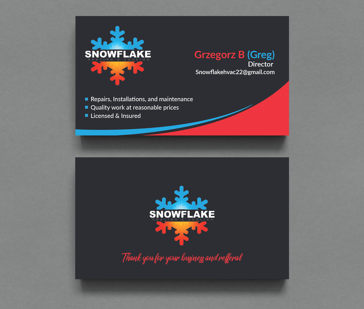 heating and cooling business cards 3