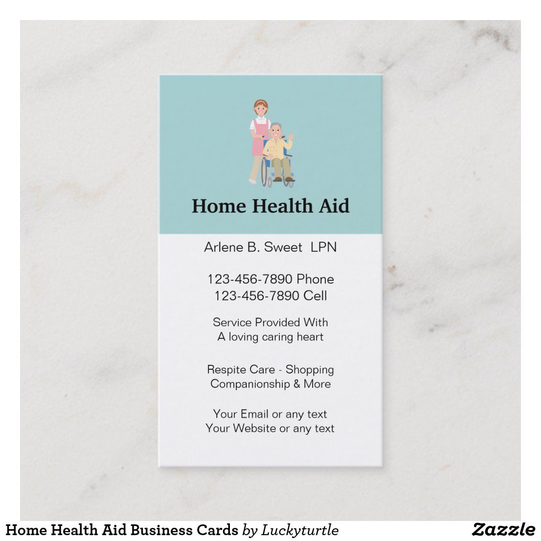 home health aide business cards 2