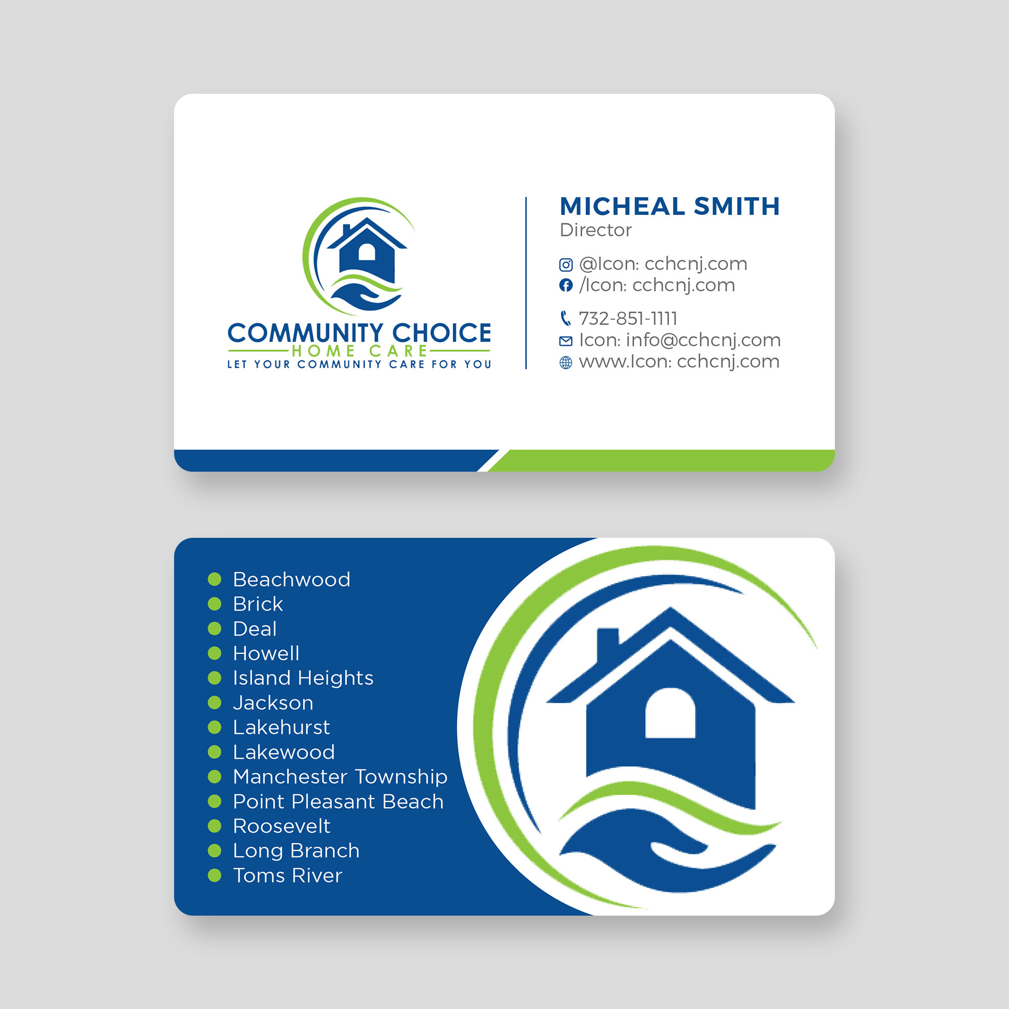 home health care business cards 1