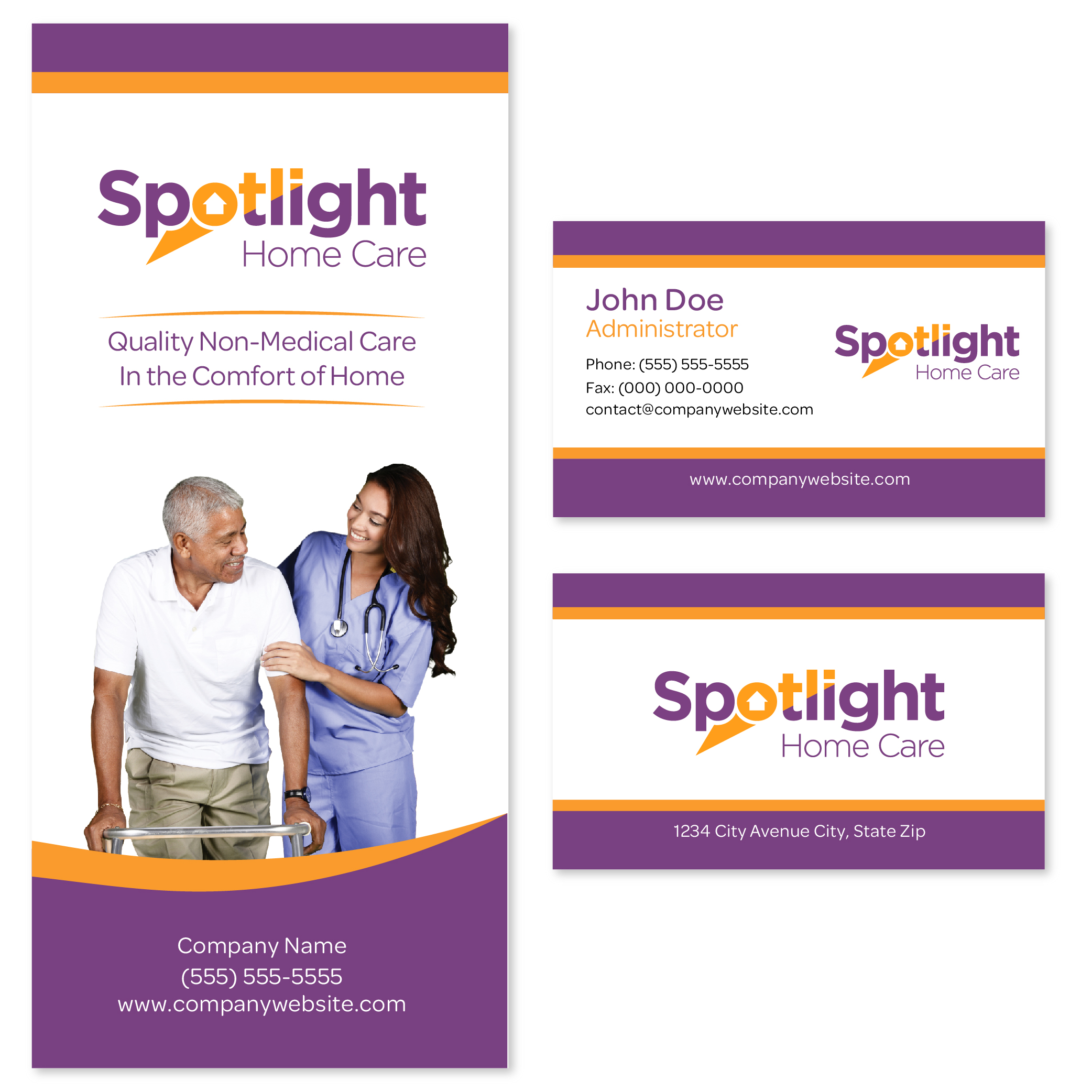 home health care business cards 3