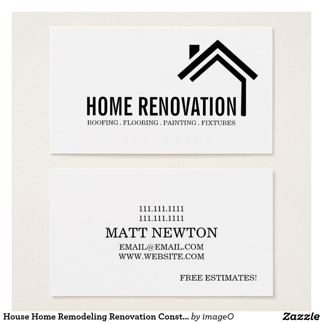home remodeling business cards 2