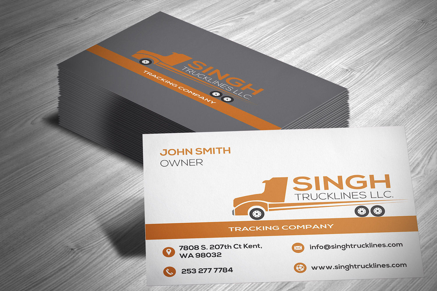 hot shot trucking business cards 3