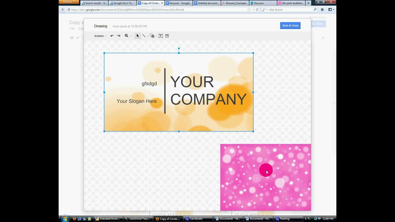 how to create business cards in google docs 2