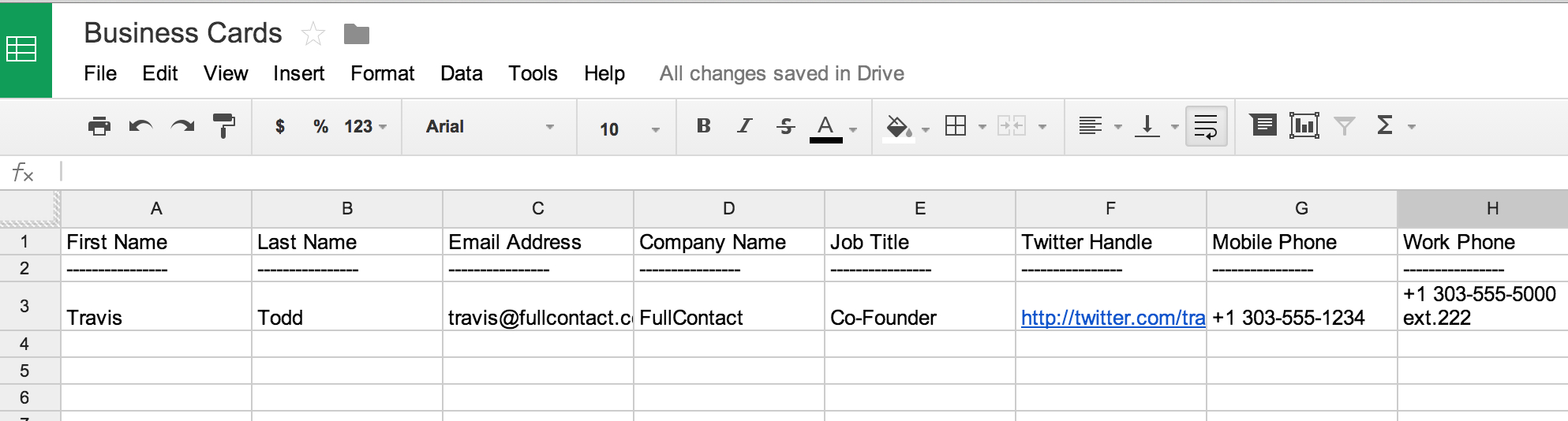 how to scan business cards into excel 6