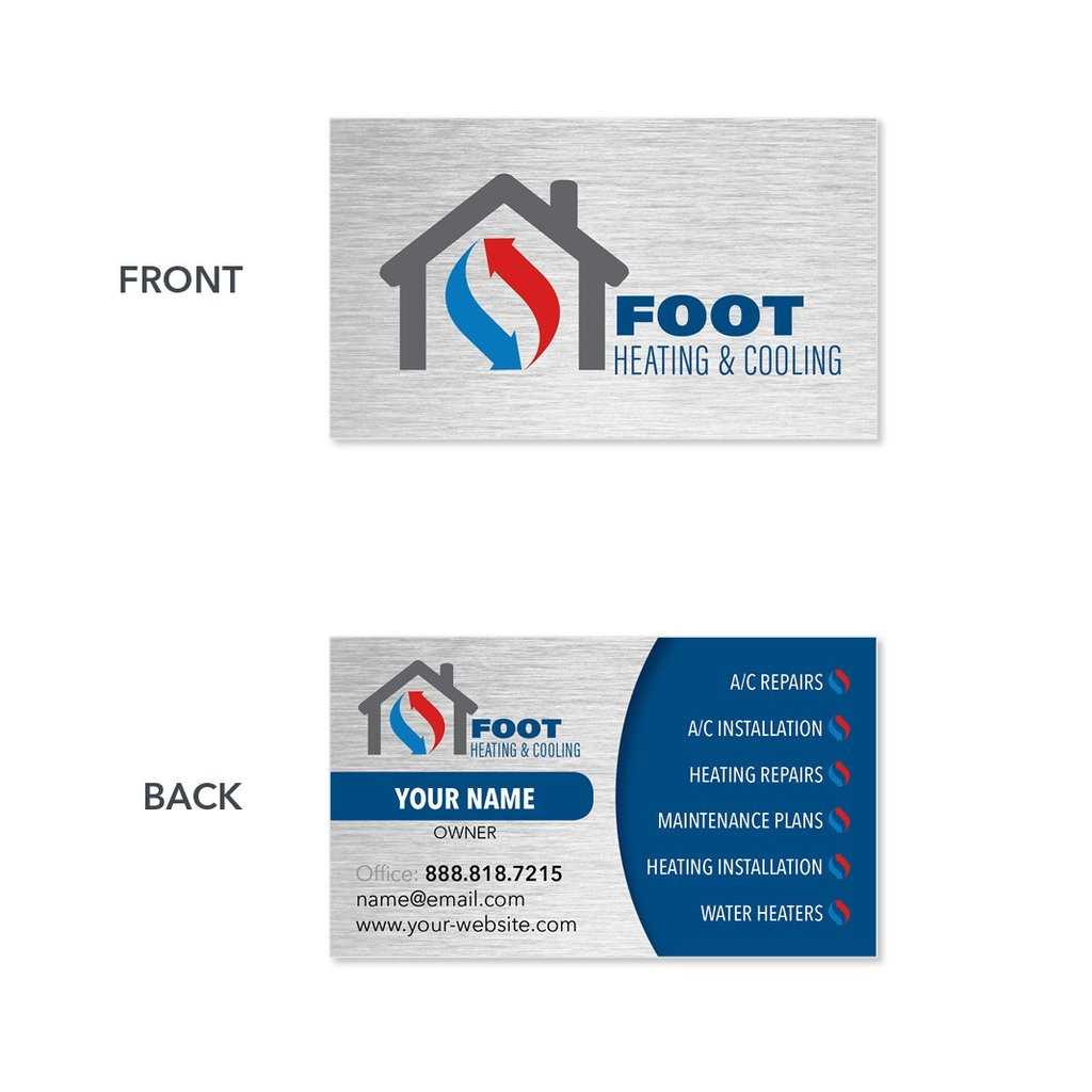 hvac business cards examples 1