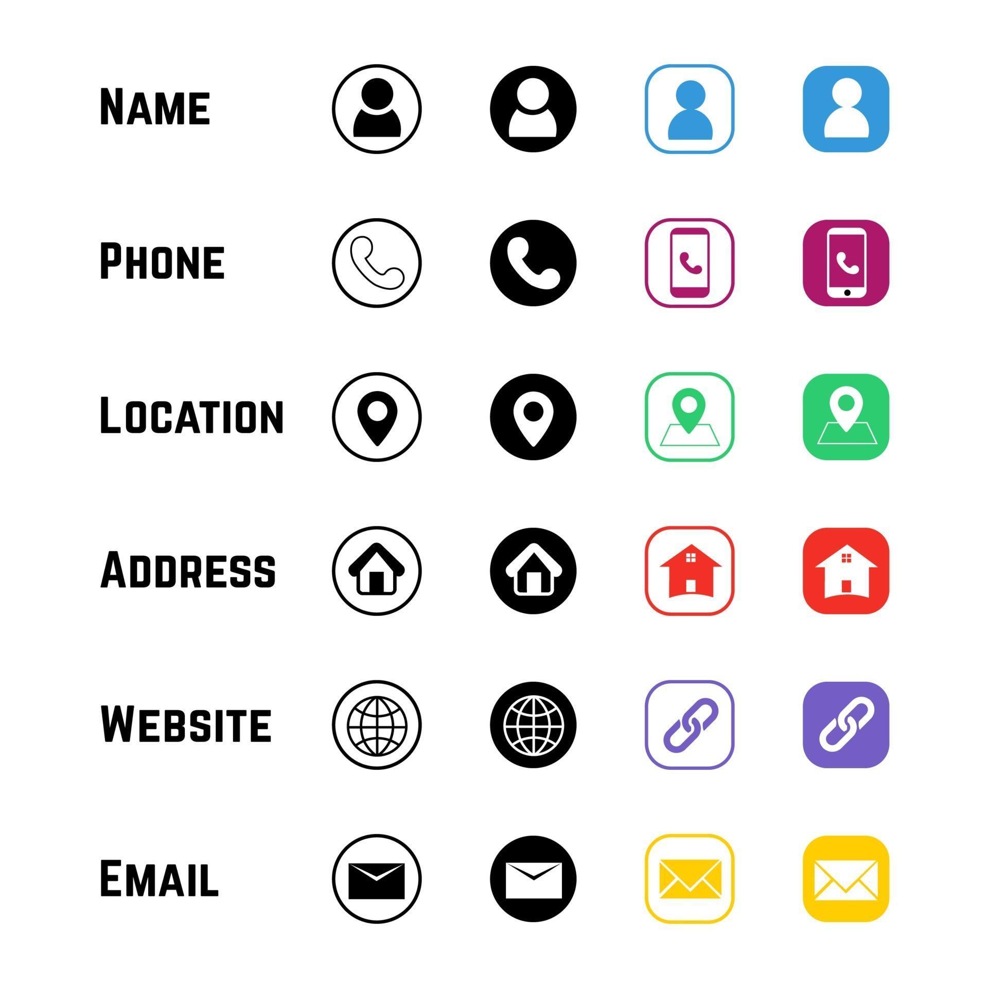 icons for business cards 3