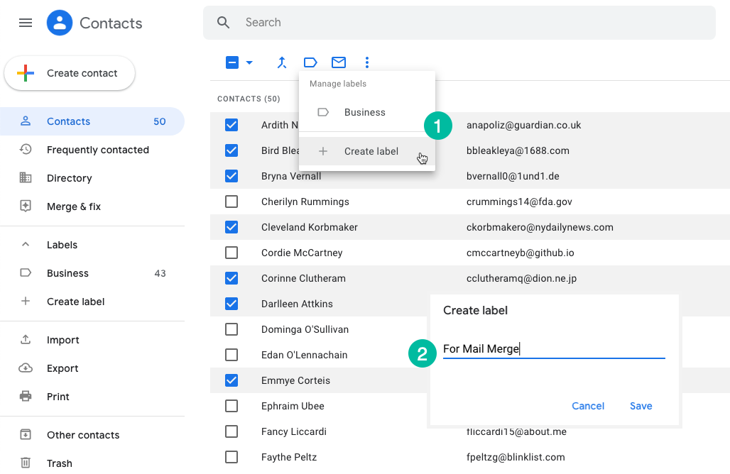 import business cards into google contacts 5