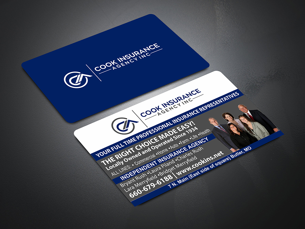 independent insurance agent business cards 2